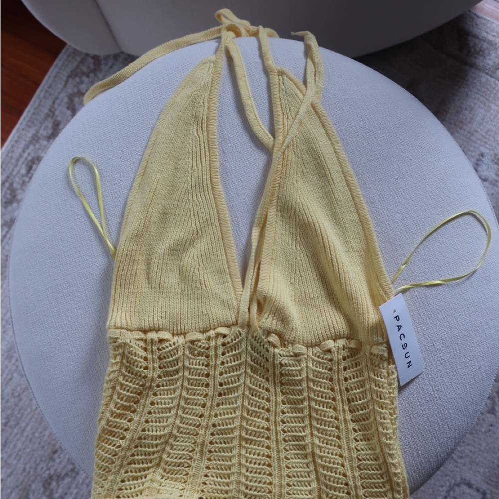 PacSun Light Yellow Knit Halter